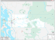 Mount Vernon-Anacortes Wall Map Premium Style